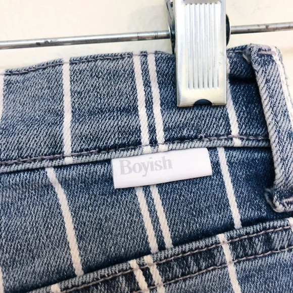 Boyish Stanley Striped Straight Leg Denim Jeans 26 - Picture 9 of 14